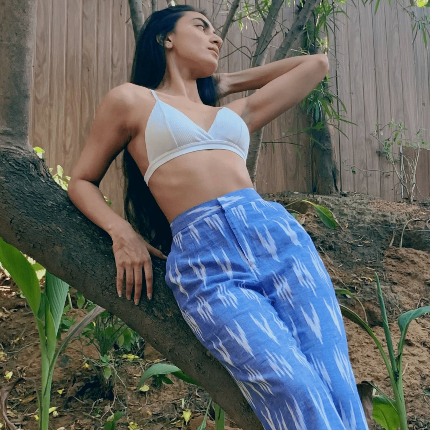 Willow Blue Cotton Pants