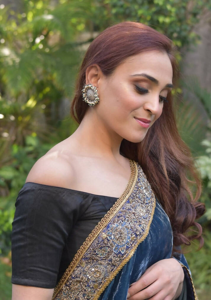Gardishi green tip earrings