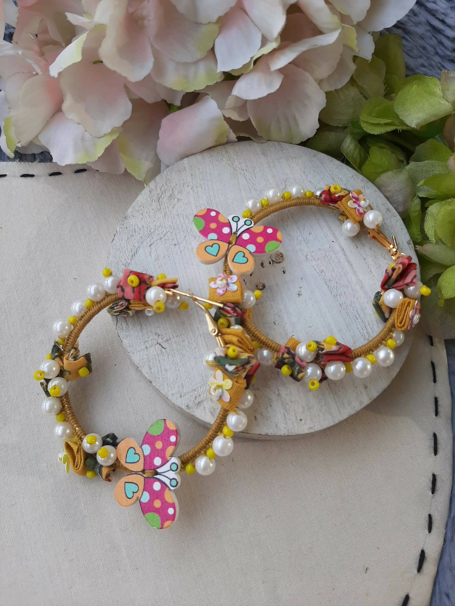 Butterfly Hoop Earrings
