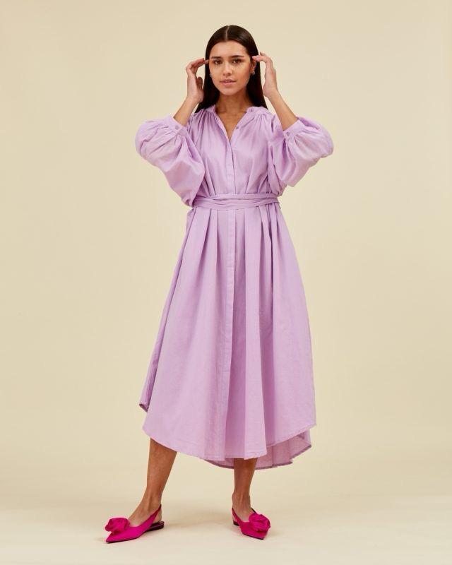 Lavender Cotton Maxi Dress