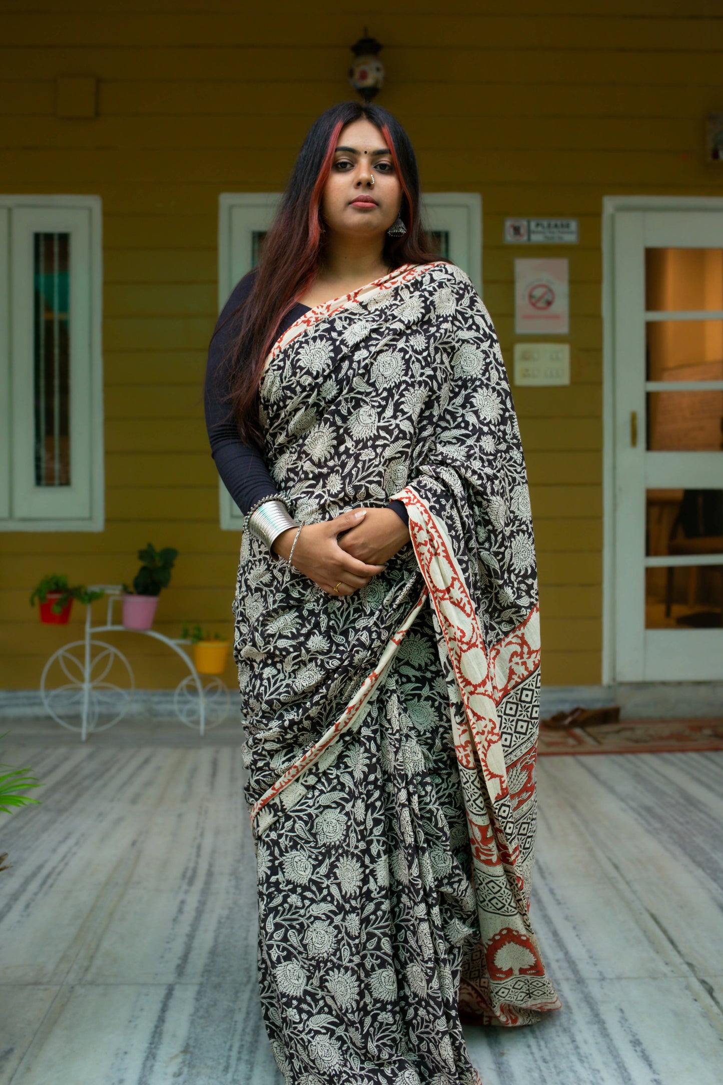 Tangled Treasures - Hand Block Bagru Saree