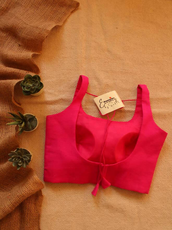 Mohini Pink Cotton Sleeveless Blouse