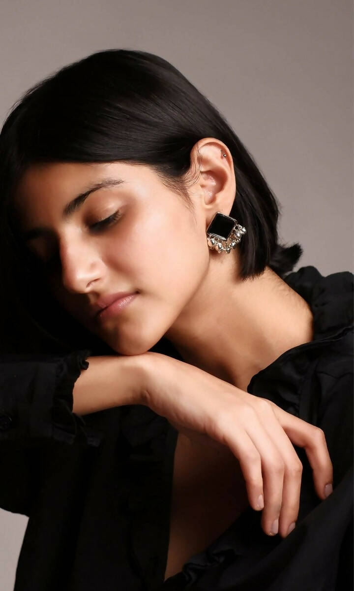 Square Ghungroo Studs