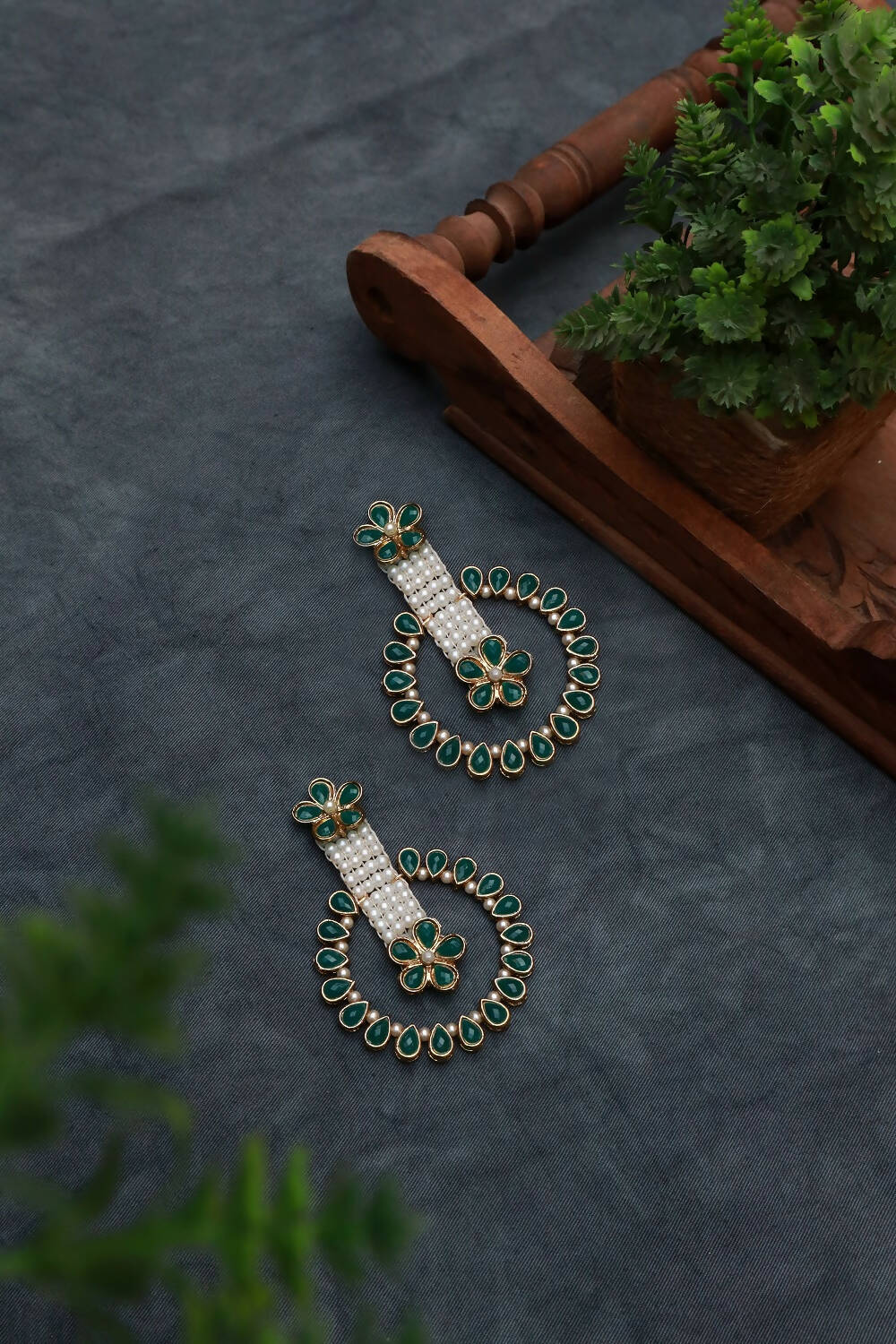 Pearl Flower Dangler Earrings