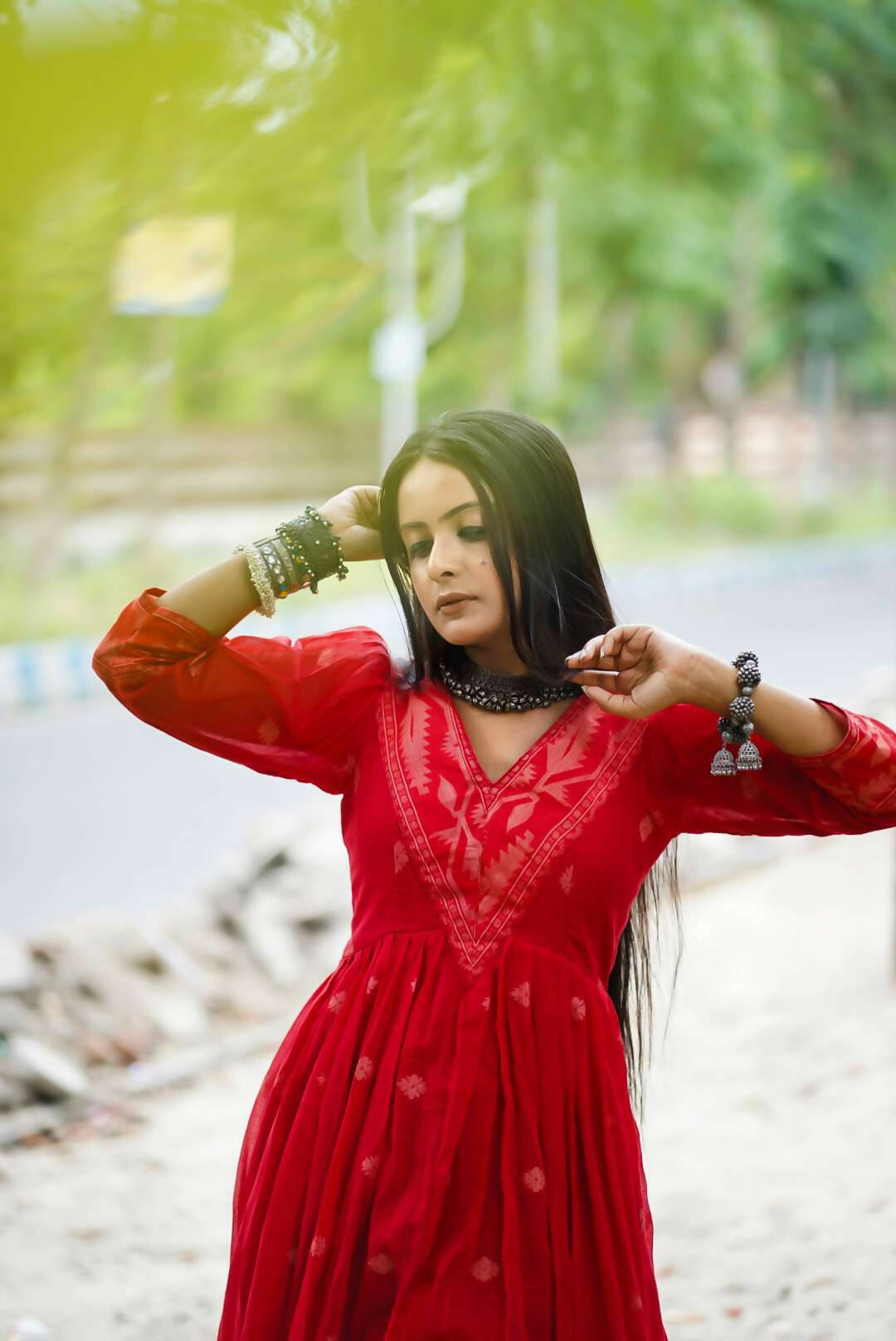 Anila Cotton Ethnic Dress