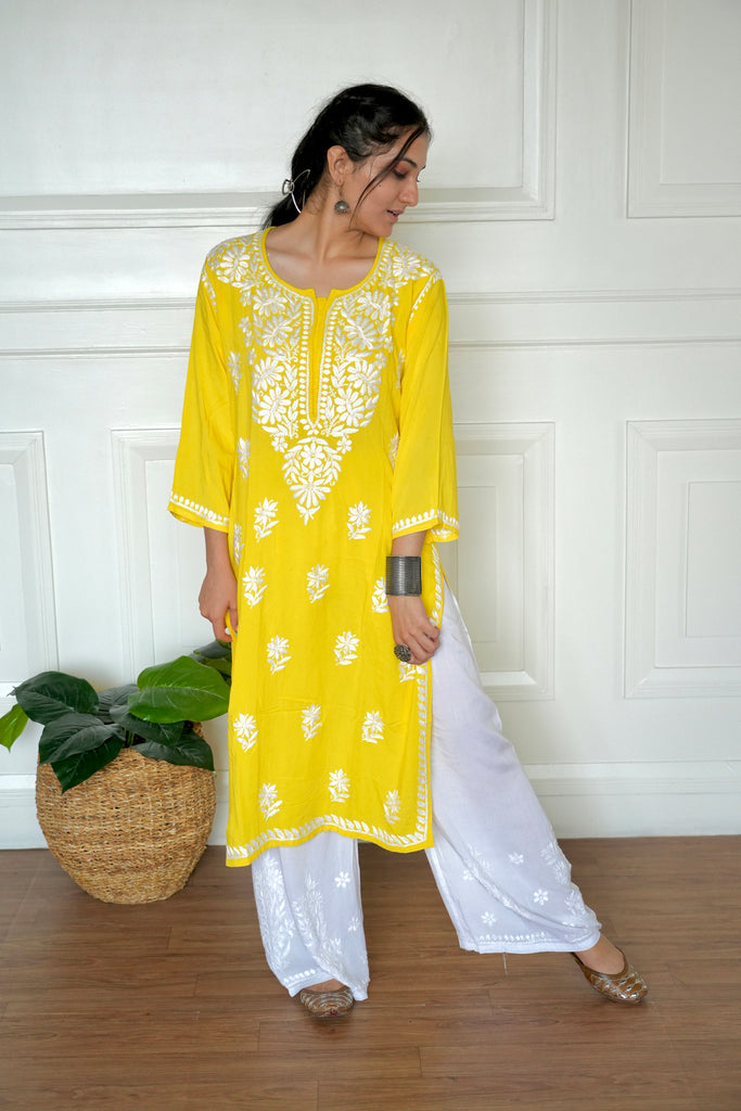 Premium Rayon Chikankari Kurti