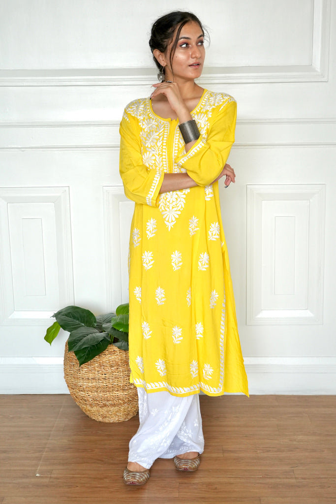 Premium Rayon Chikankari Kurti