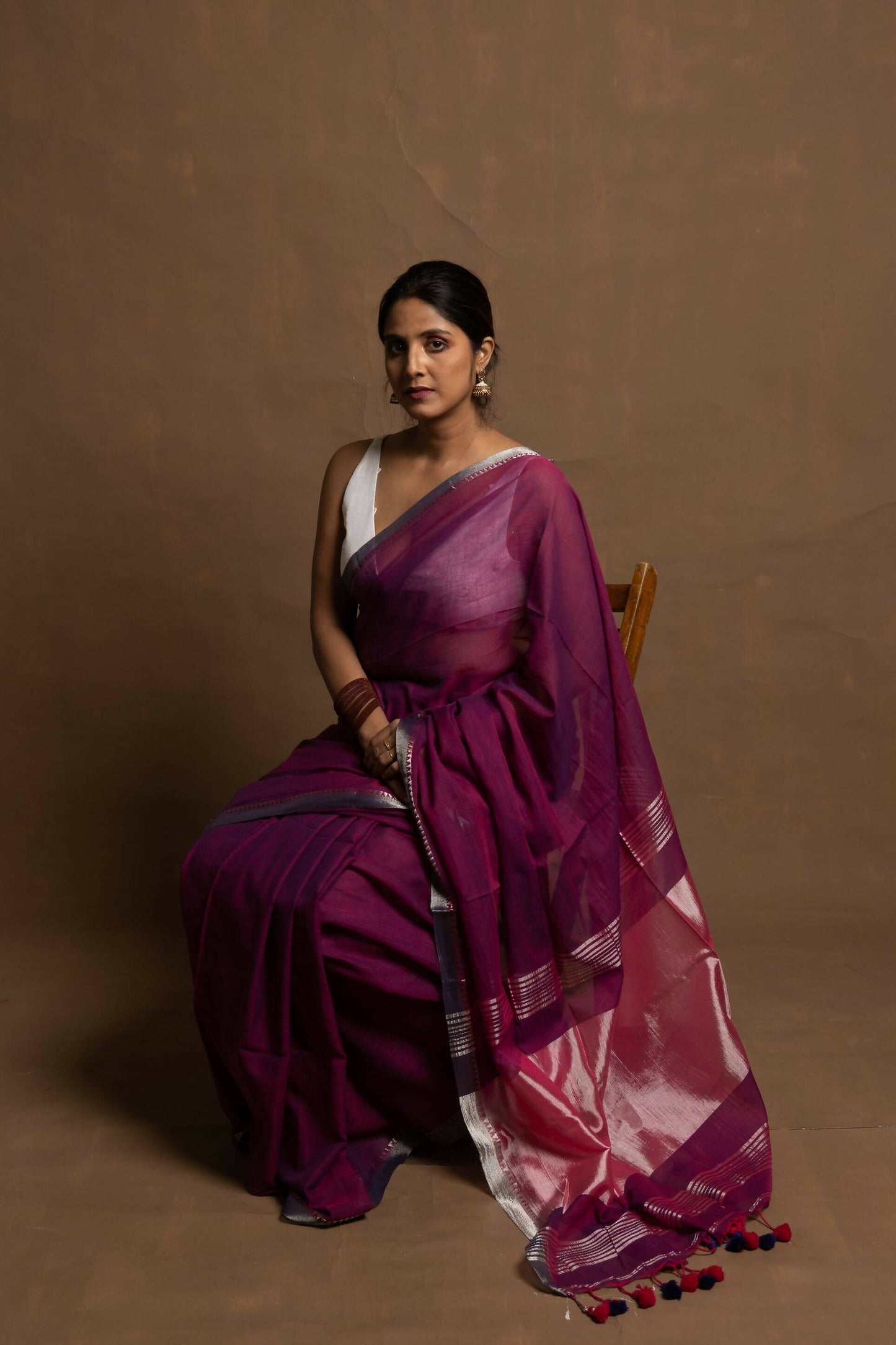 Eternal - Zari Saree With Tassels