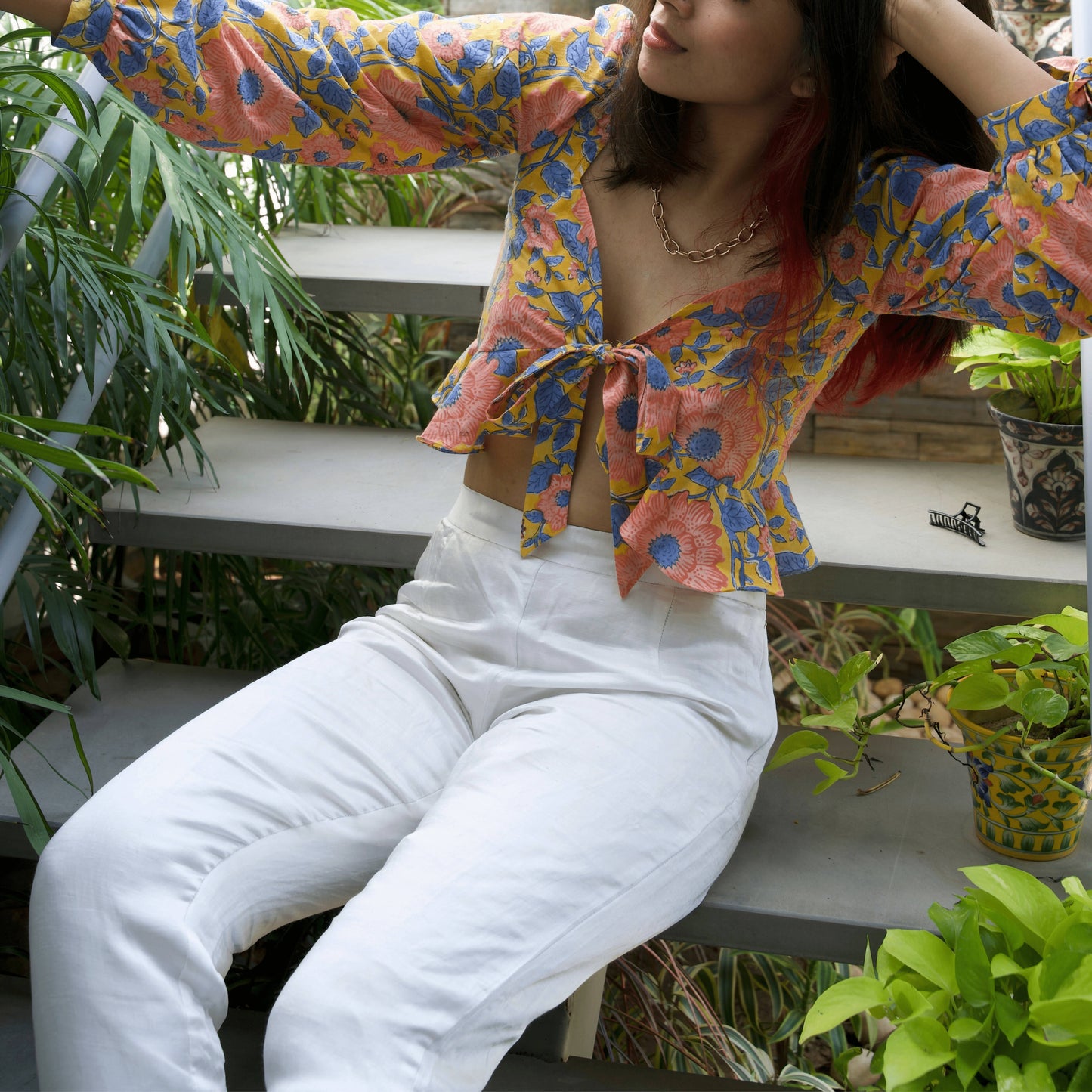 Crème Narrow Cotton Pants