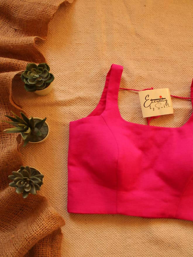 Mohini Pink Cotton Sleeveless Blouse