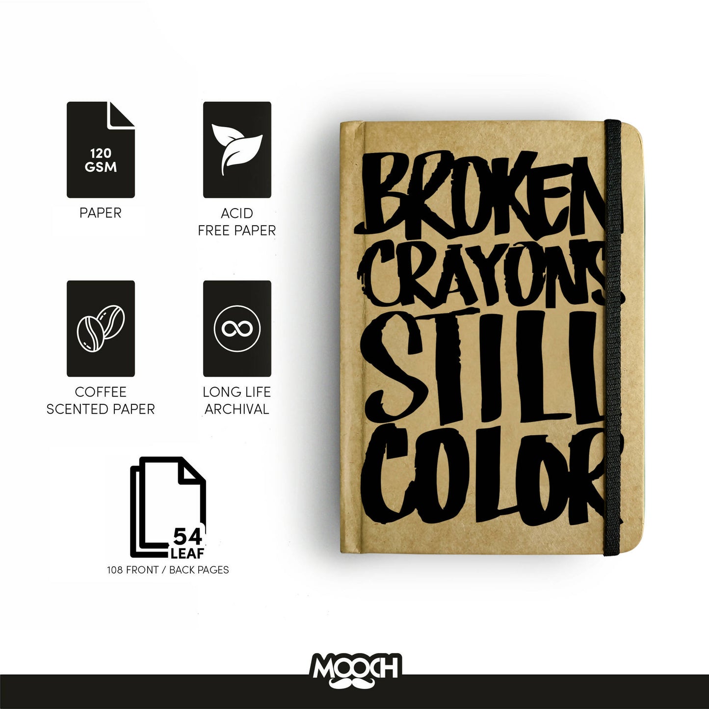 Broken Crayons - A5 Handcrafted Diary | Notebook
