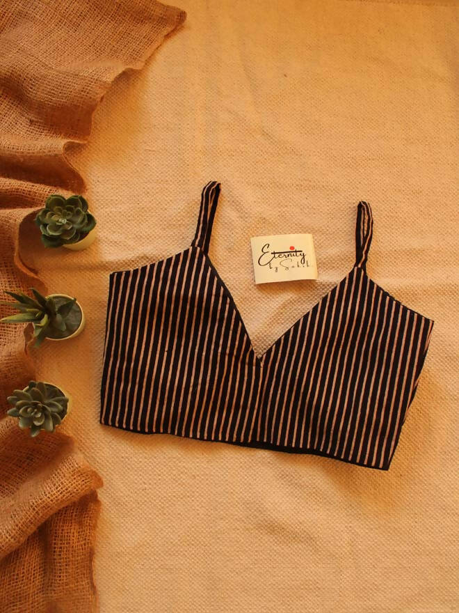 Zebra Cotton Noodle Sleeve blouse