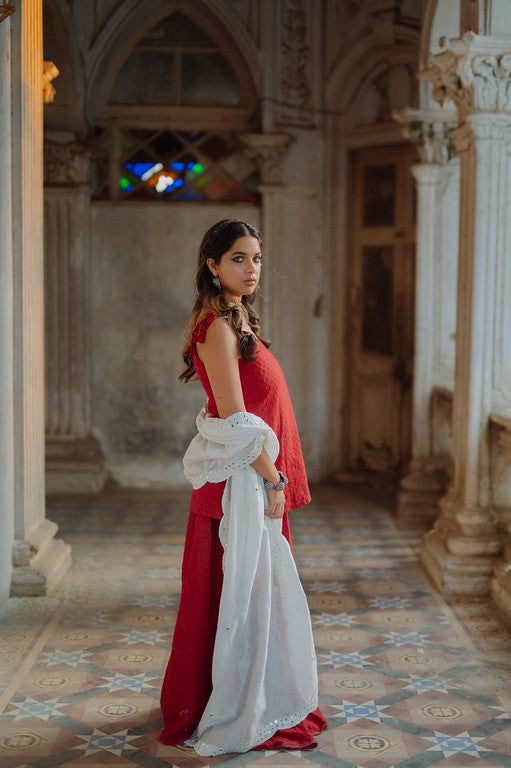 Rooh-Afsaana Chikankari Lehenga Set