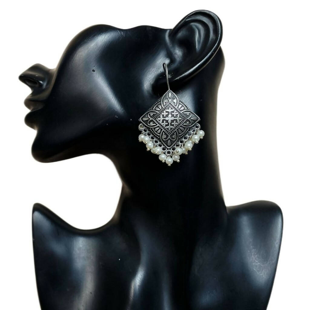 Black Polish Veena Earrings
