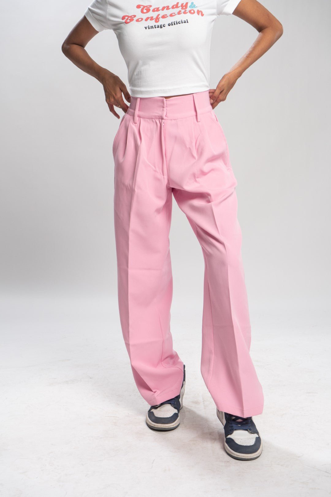 Pink Korean Baggy Pants