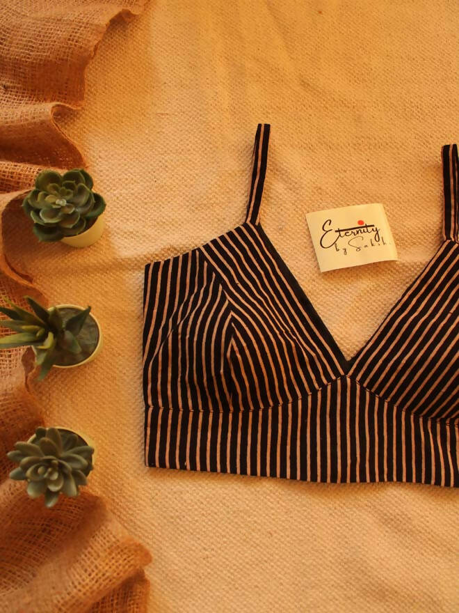 Zebra Cotton Noodle Sleeve blouse