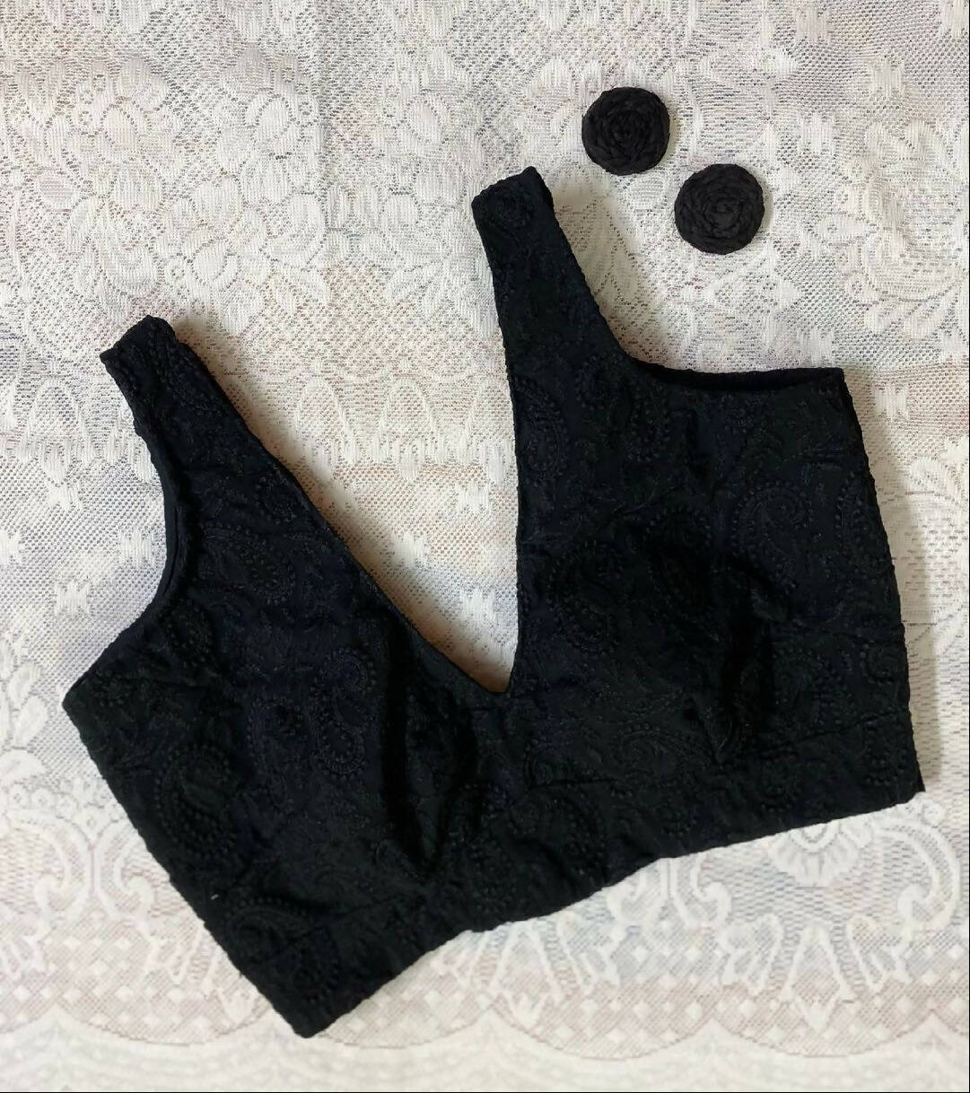 Jasmine Black Sleeveless Blouse