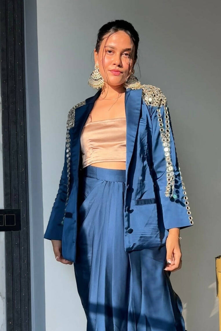 Armani Silk Dhoti Coat Set