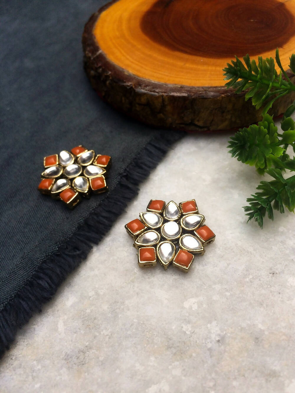 Kundan Mandala Studs