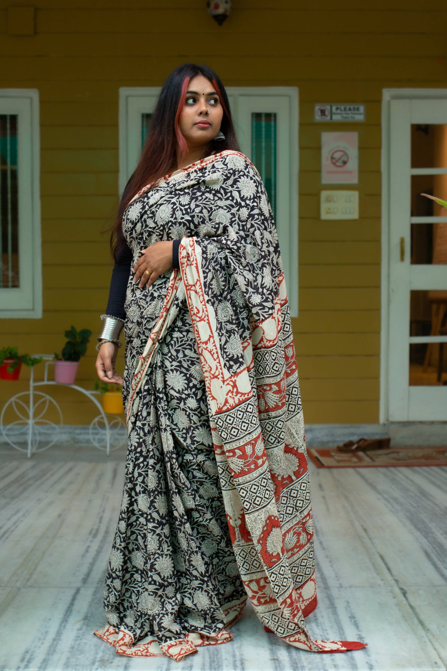 Tangled Treasures - Hand Block Bagru Saree