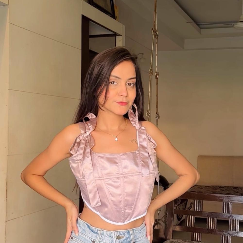 Satin Pink Corset Top