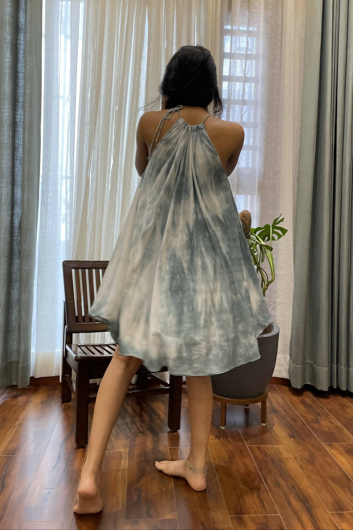Sofia Mini Crape Tie Dye Dress