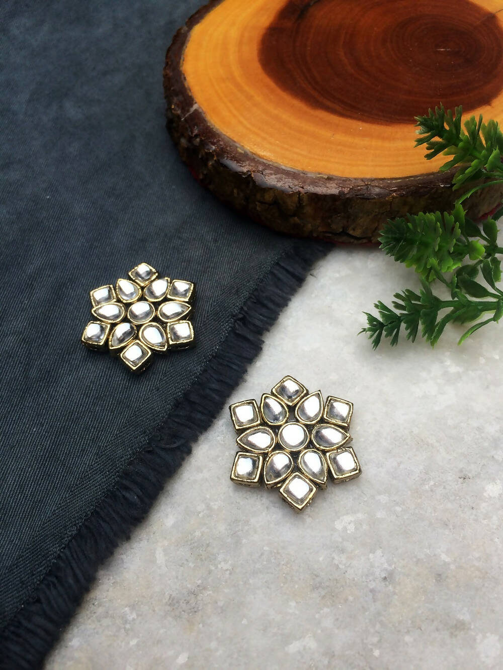 Kundan Mandala Studs