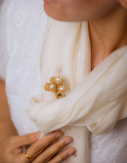Pearl Jewel Handcrafted Brooch