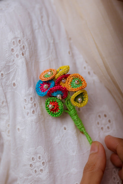 Handcrafted Mandala Small Coins Brooch