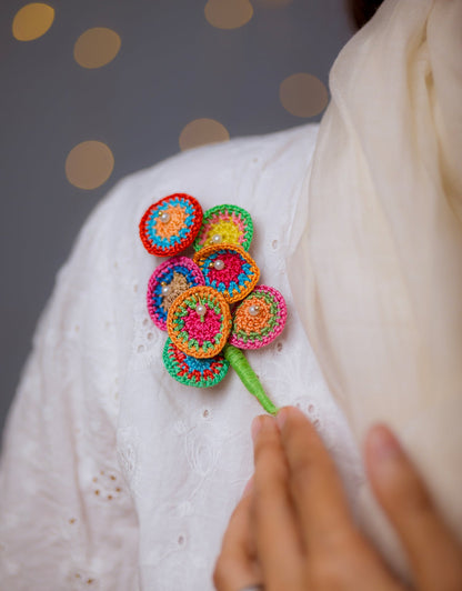 Rainbow Mandala Brooch