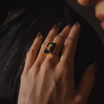Black Onyx Maa Ring