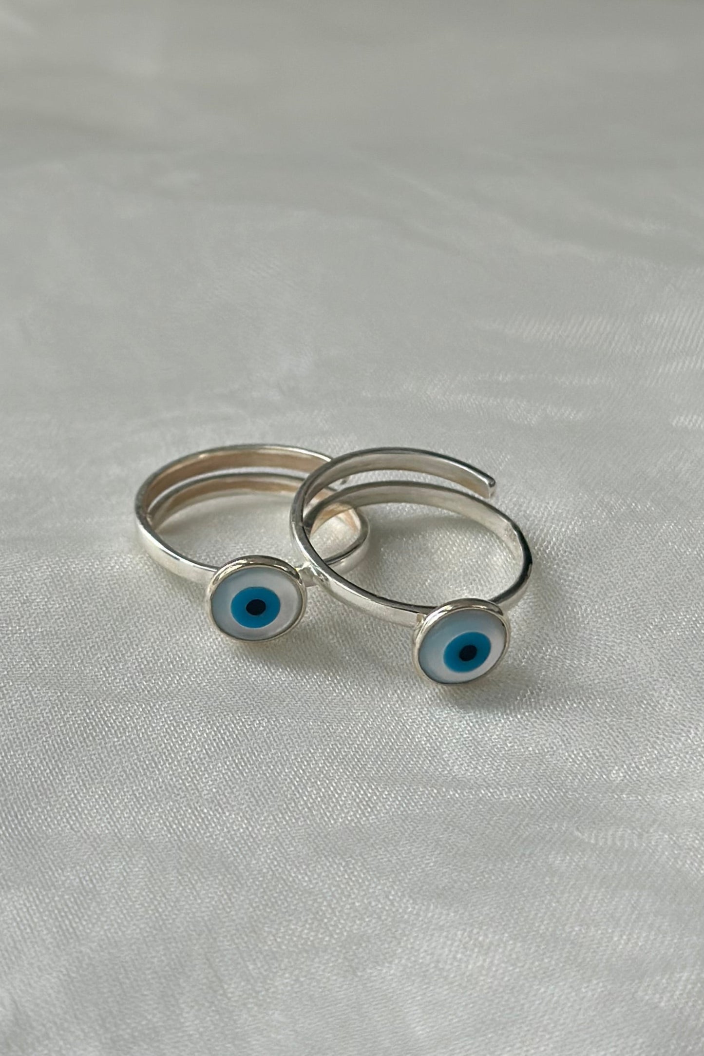 Nazar Silver Toe Rings Pair