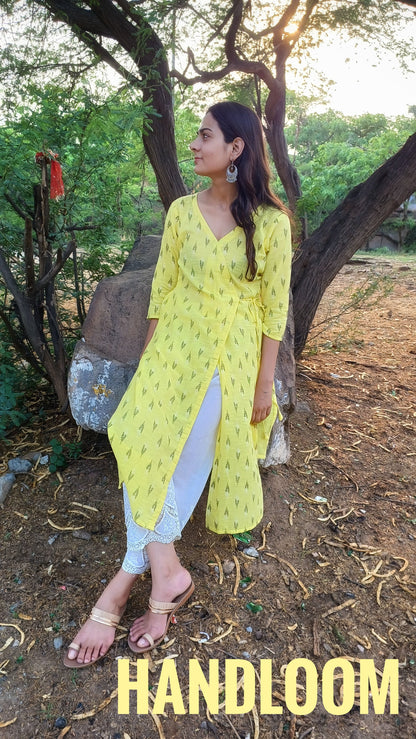 Sakhi Handloom Angrakha Kurta