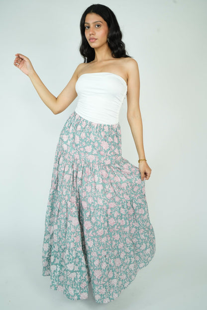 Tiered Maxi Skirt