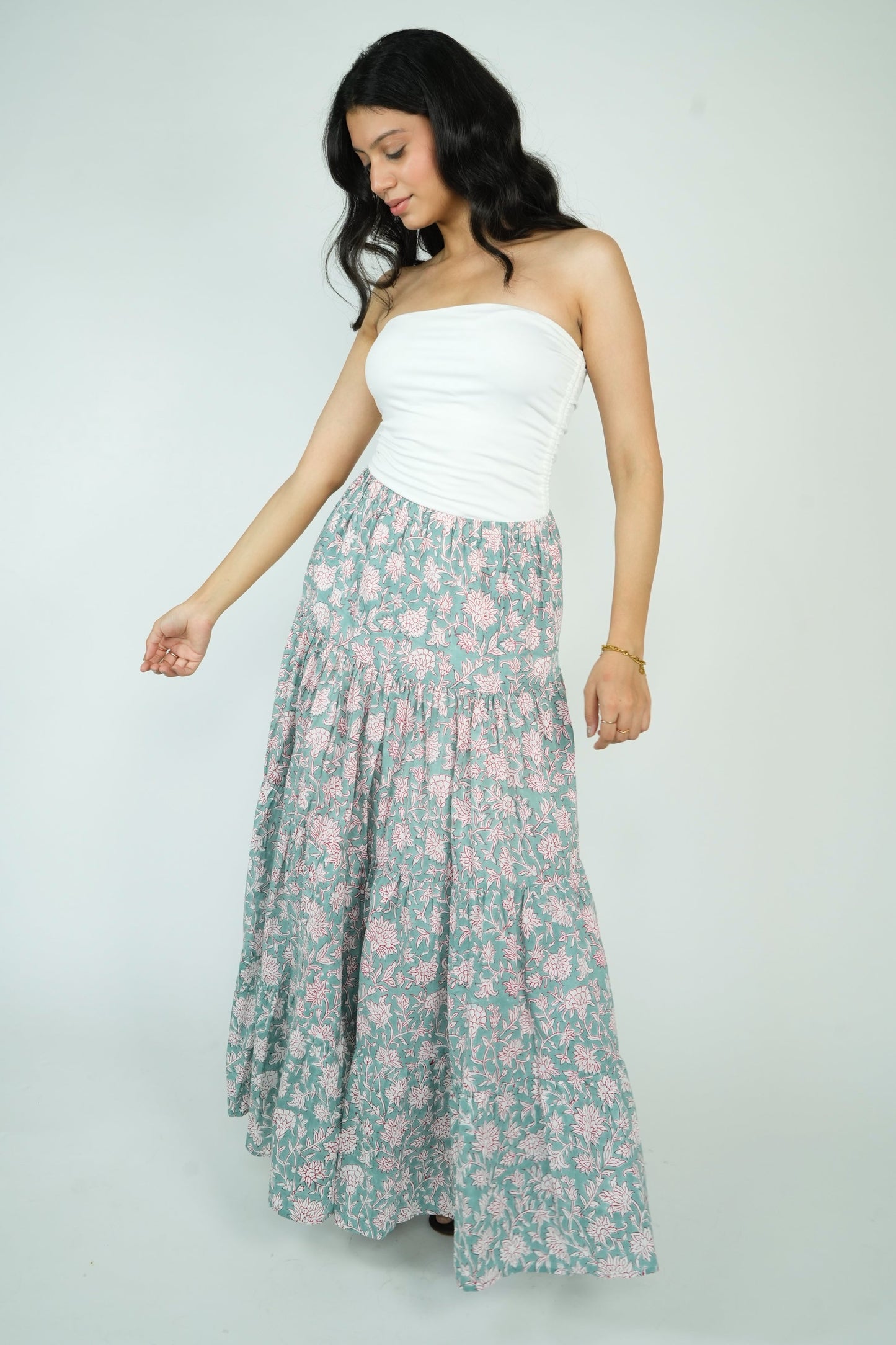 Tiered Maxi Skirt