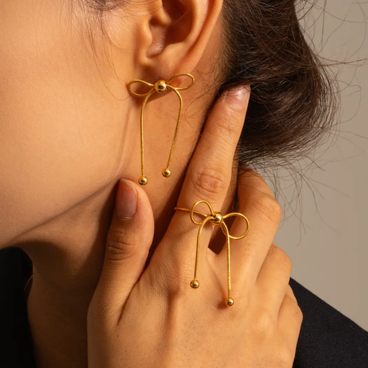 Ribbon Bowtie Earrings