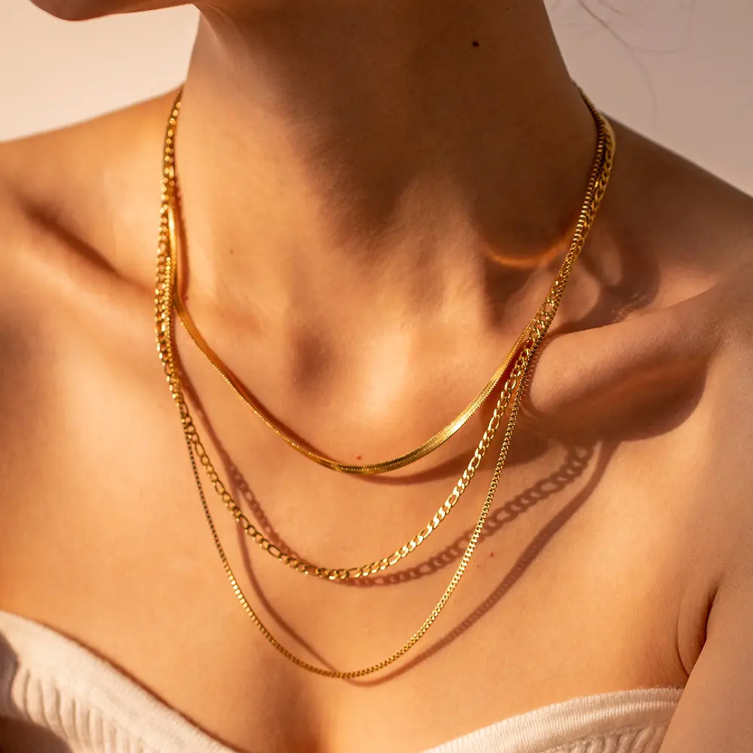 Triple Twist Layered Neckchain