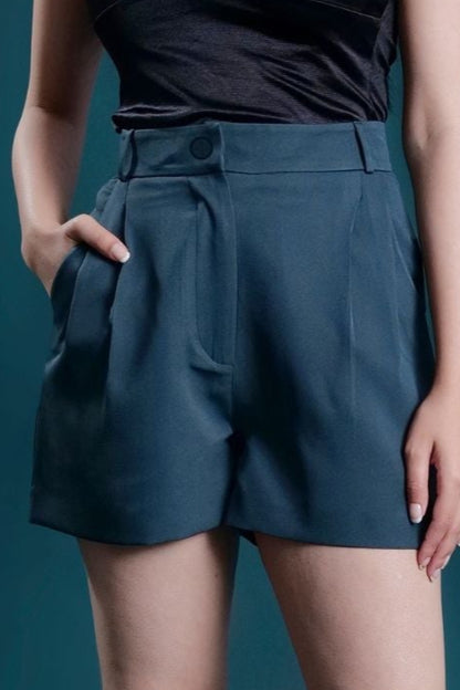 High Waist Pleated Shorts