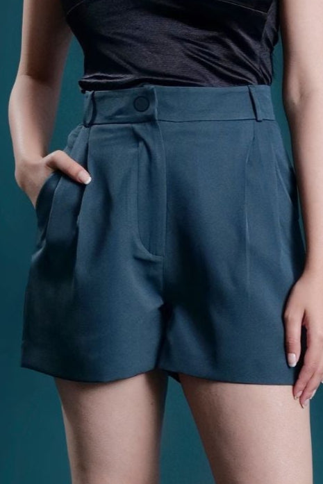 High Waist Pleated Shorts
