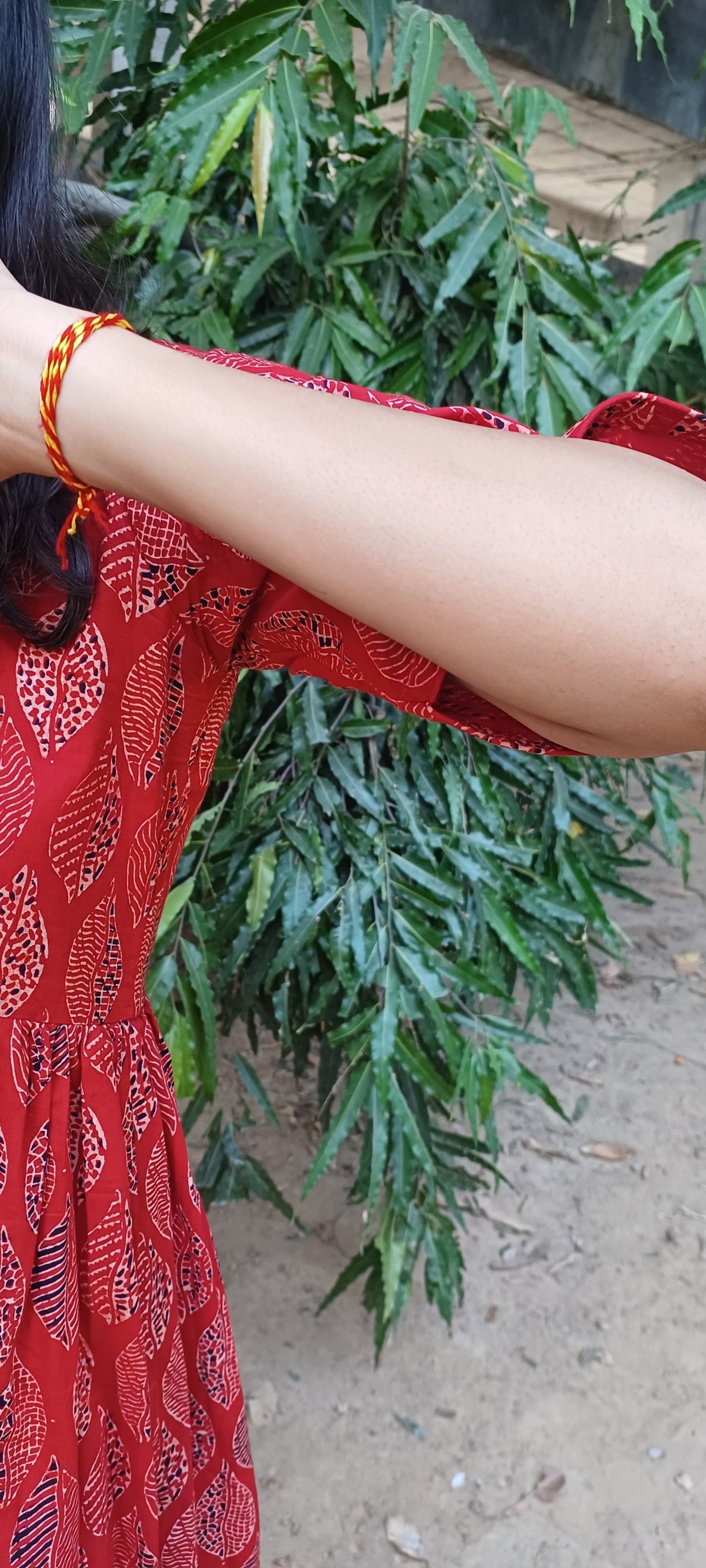 Ajrakh Flare A-Line Long Kurta