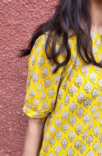 Aayesha Bagru Long Kurta