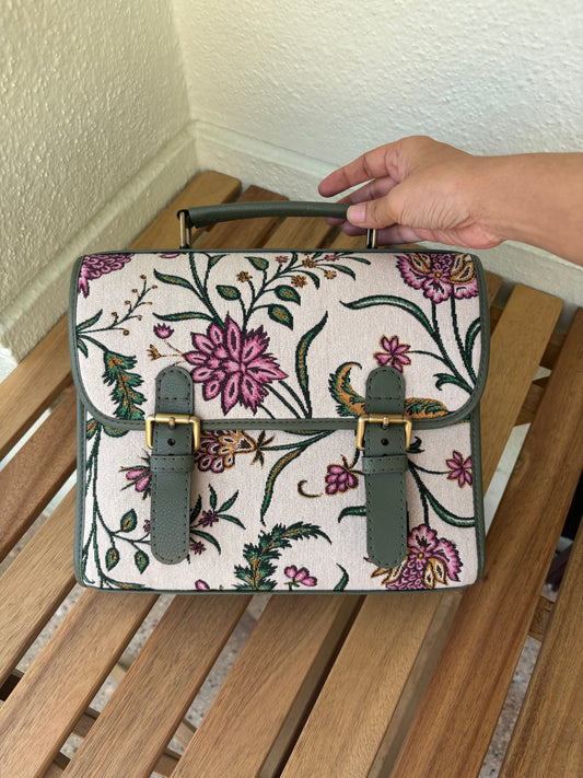 Meadow Bloom Handcrafted Saddle Bag