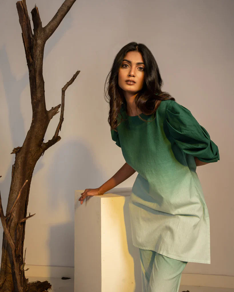 Raya Green Ombre Co-ord Set