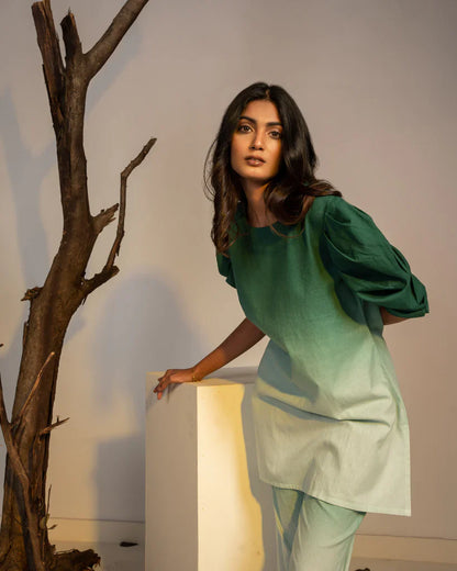 Raya Green Ombre Co-ord Set