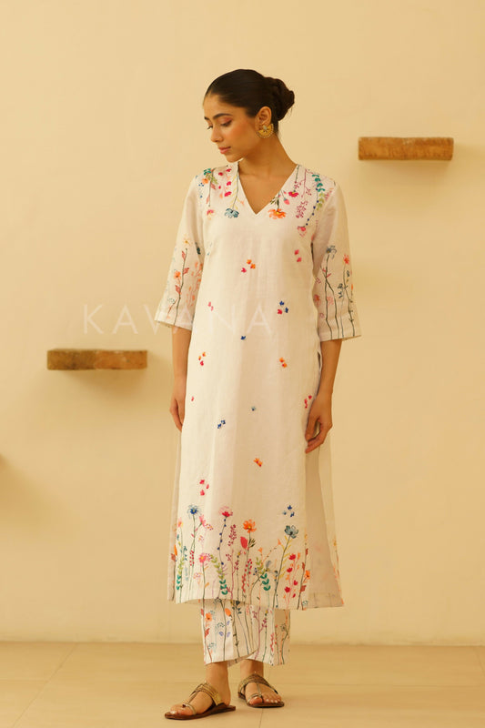 Zara Embroidered Kurta Set