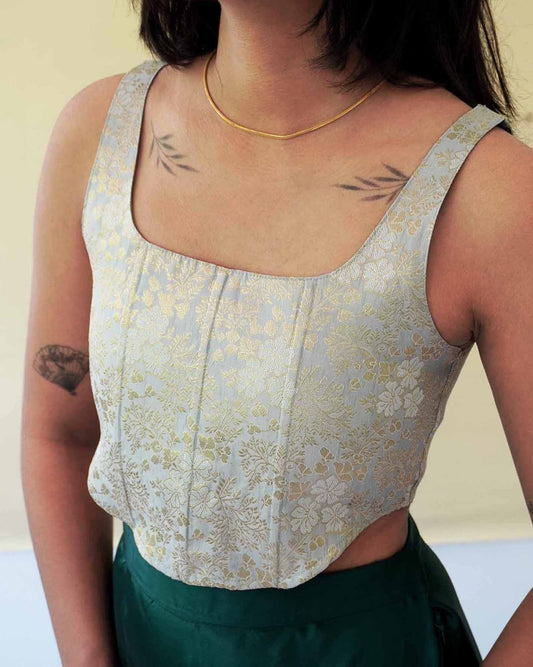 Tara Banaras Silk Corset