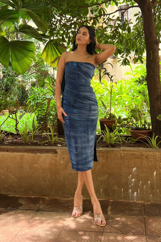 Fusion Hand Dyed Blue Dress