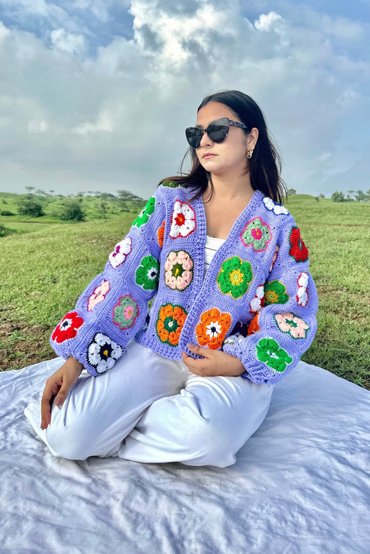 Arina Handmade Purple Cardigan