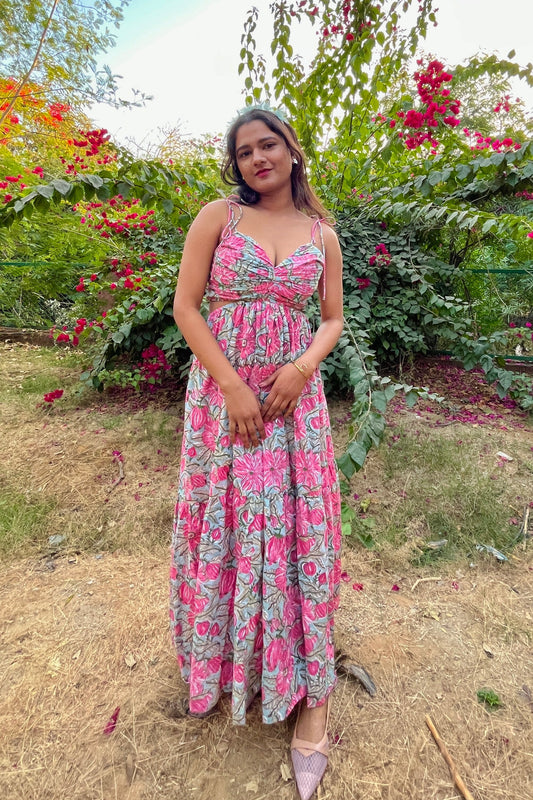 Serene Printed Long Dress