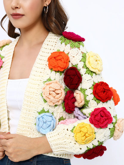 Multicoloured Rose Garden Sweater